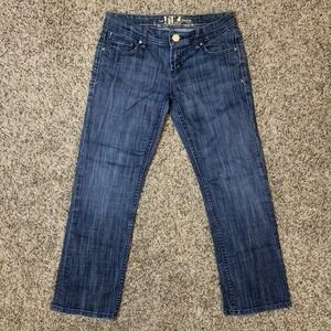 !iT Jeans Womens 27 Blue Bootcut Low Rise Pockets Medium Wash Denim